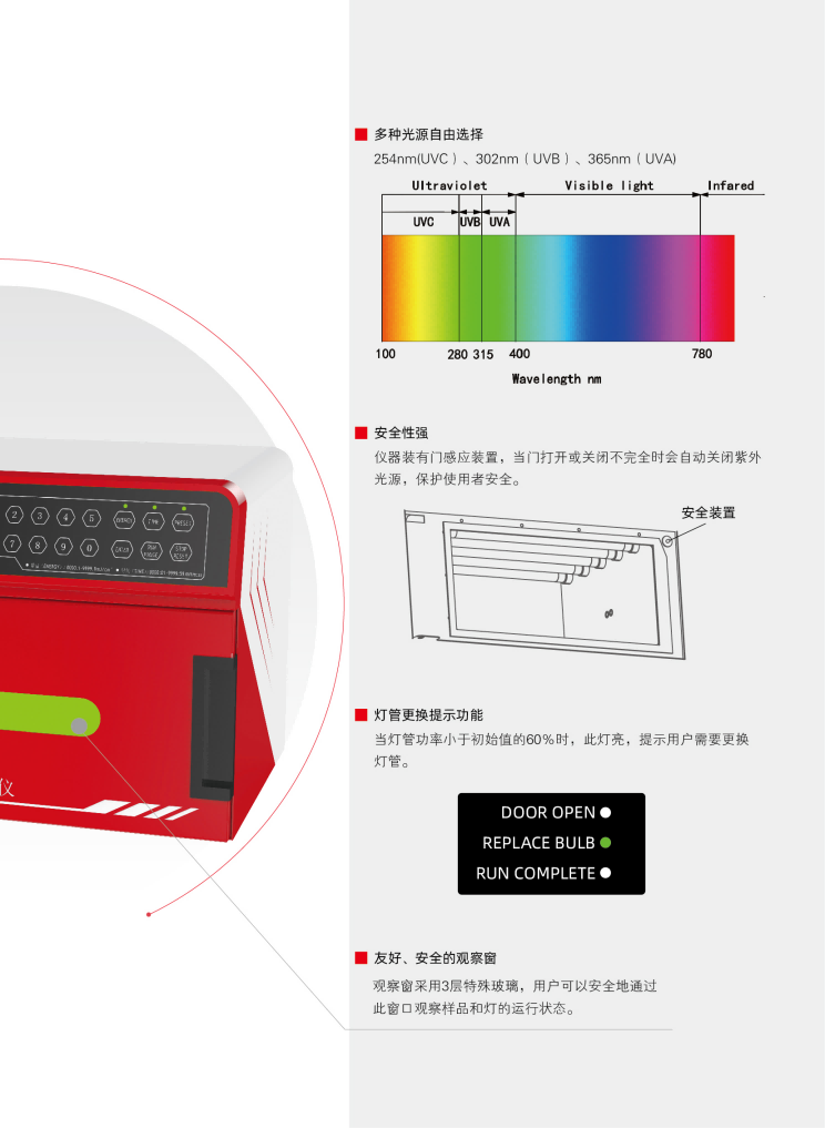 1750034484359712.jpg 威尼德 紫外交联仪 VL-3000系列 侧面展示,多模式智能控制设计